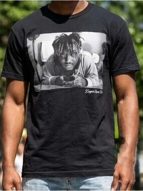 Juice Wrld Legends Never Die Graphic T-Shirt Medium Black Rap Tee 999 No Flaws